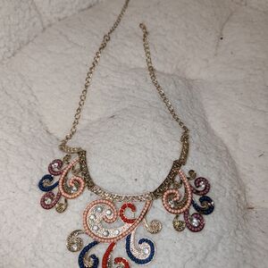 Elegant Multicolor Swirl Necklace